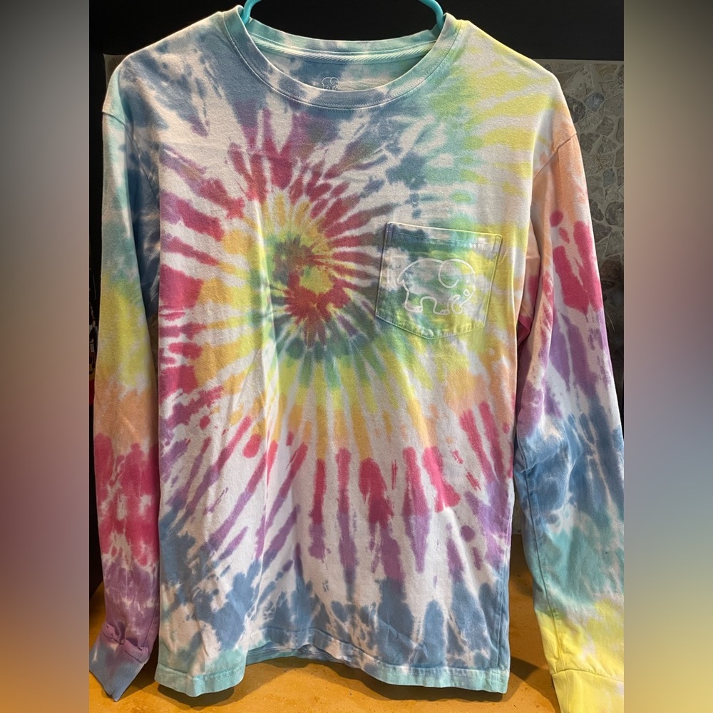 Ivory Ella long sleeve tie dye tee
